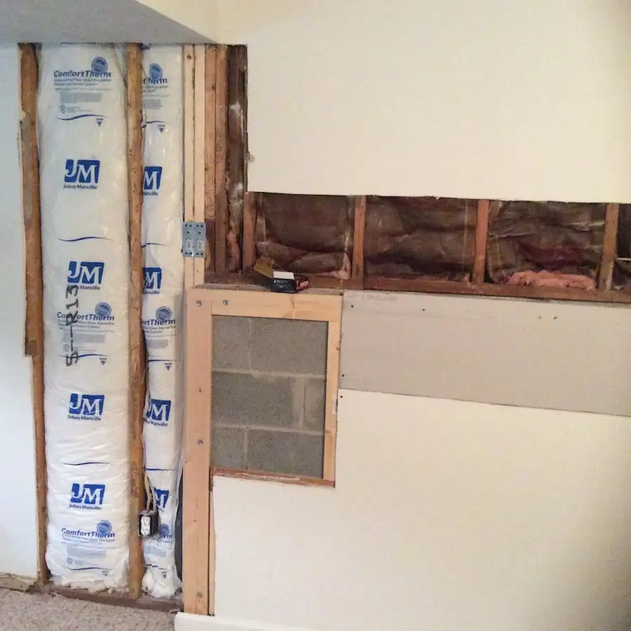 Wall insulation replacement during Contents Cleaning & Restoration in Silver Spring
